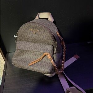Michael Kors Signature Brown Backpack